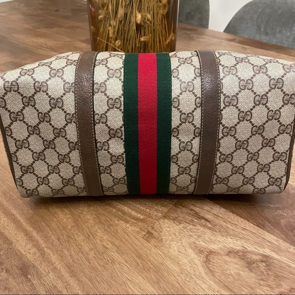 Authentic Vintage Gucci Web Supreme Boston Bag - Picture 7 of 12